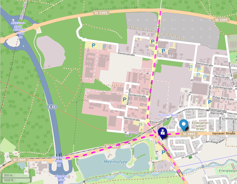 Übersicht Anfahrt (OpenStreetMap)